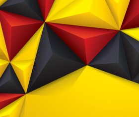 3D polygonal background art vector 04