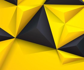 3D polygonal background art vector 05