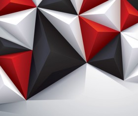 3D polygonal background art vector 06