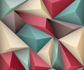 3D polygonal background art vector 07