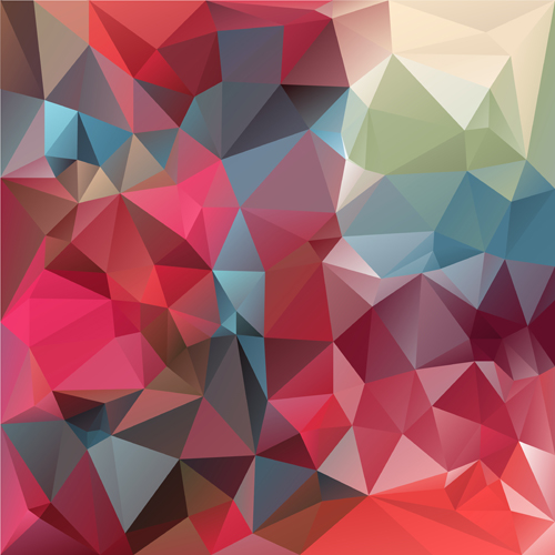 3D polygonal background art vector 08