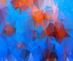 3D polygonal background art vector 09
