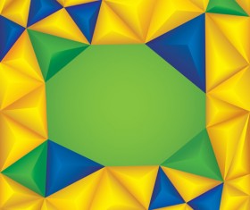 3D polygonal background art vector 10