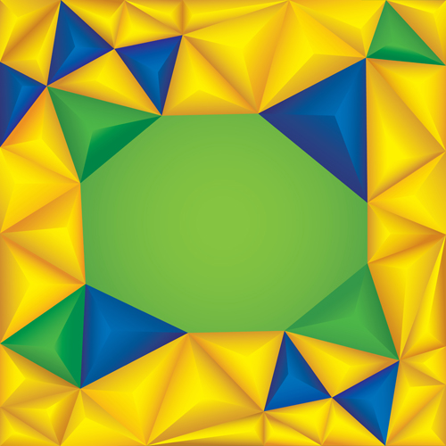 3D polygonal background art vector 10