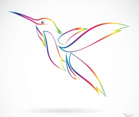 Abstract hummingbird vector