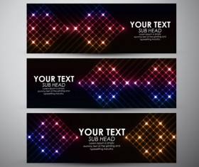 Abstract light vectors banner 07