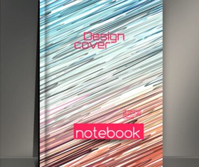 Abstract styles botebook cover design vector 02