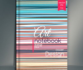 Abstract styles botebook cover design vector 03