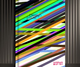 Abstract styles botebook cover design vector 04