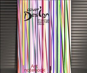 Abstract styles botebook cover design vector 05