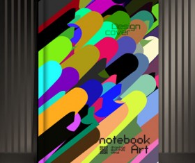 Abstract styles botebook cover design vector 07