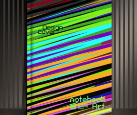 Abstract styles botebook cover design vector 09