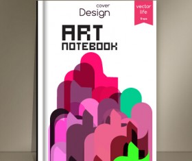 Abstract styles botebook cover design vector 10