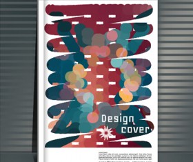 Abstract styles botebook cover design vector 11