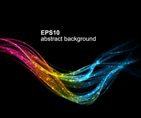 Abstract wave motion background graphics vector 08