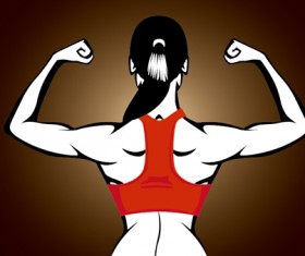 Back muscle woman vector