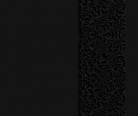 Black decor with background vector 01