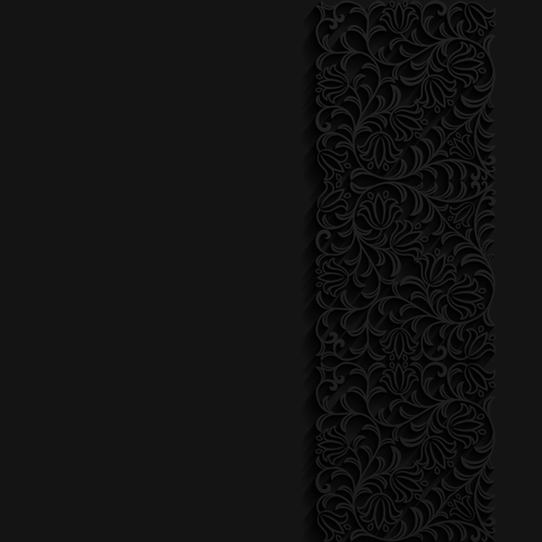 Black decor with background vector 01