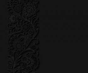 Black decor with background vector 02