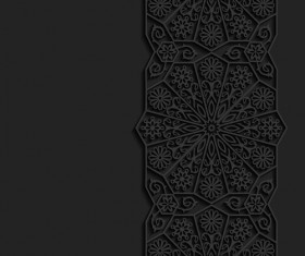 Black decor with background vector 03