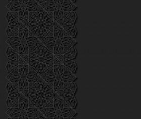 Black decor with background vector 04