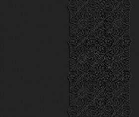 Black decor with background vector 05