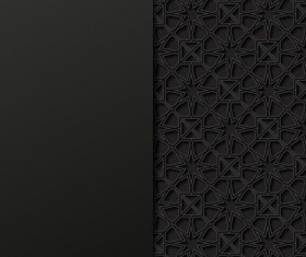 Black decor with background vector 07
