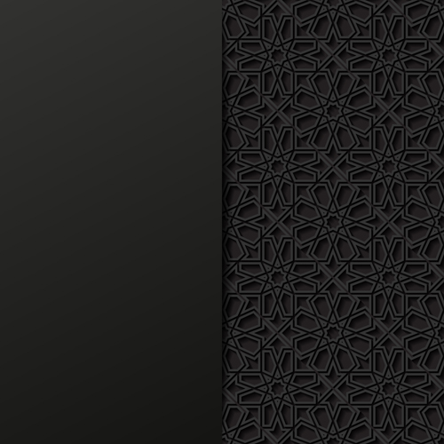 Black decor with background vector 08