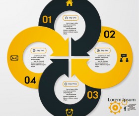 Black with yellow business background vector 02