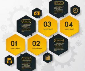 Black with yellow business background vector 05