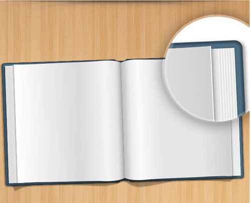 Blank book PSD graphic