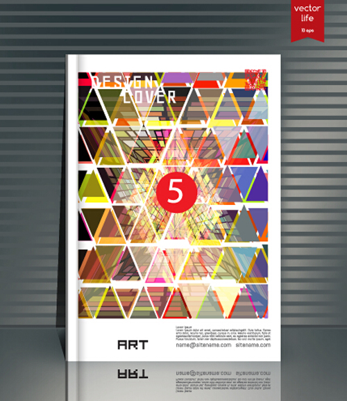 Book cover modern design vector 02