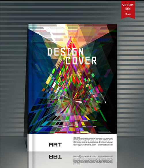 Book cover modern design vector 03