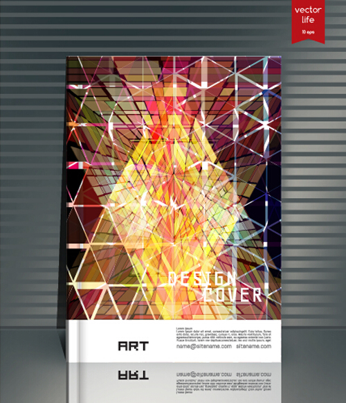 Book cover modern design vector 04