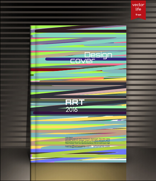 Book cover modern design vector 08