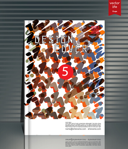 Book cover modern design vector 09