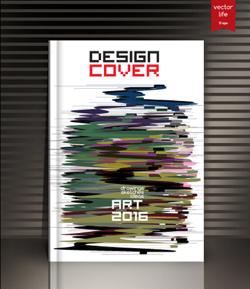 Book cover modern design vector 10