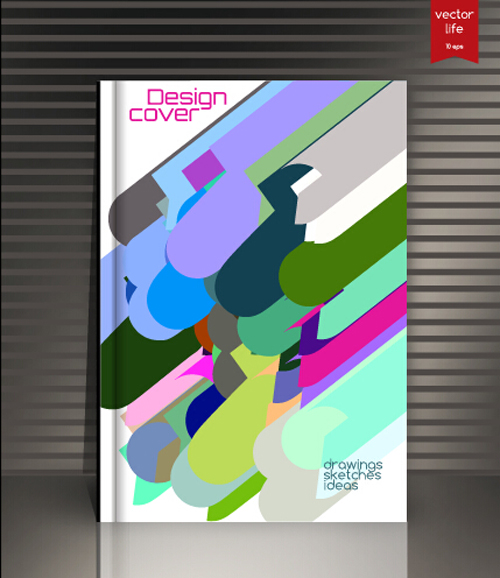Book cover modern design vector 11