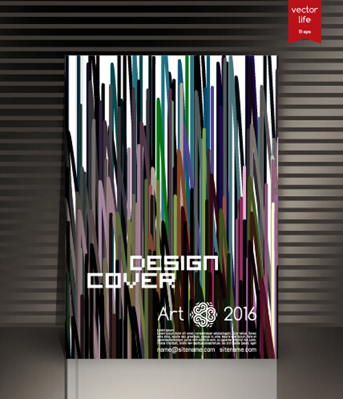 Book cover modern design vector 12