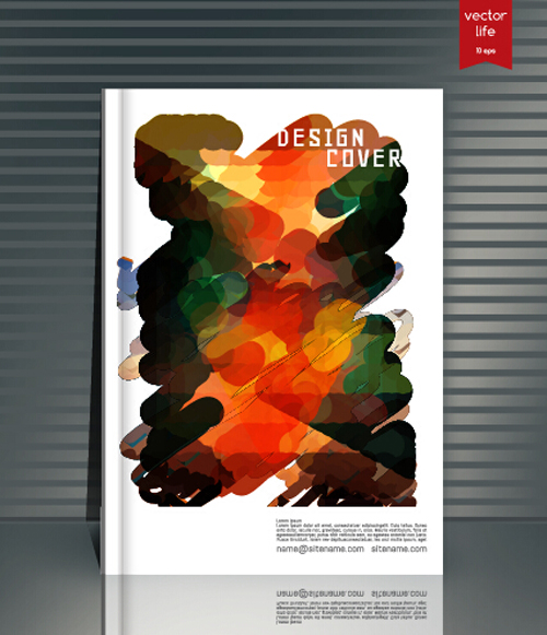 Book cover modern design vector 13