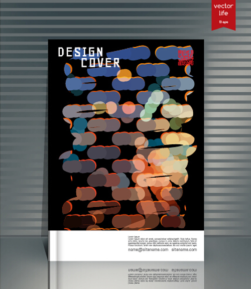 Book cover modern design vector 14