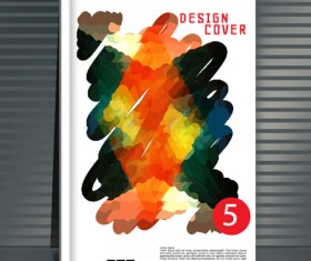 Book cover modern design vector 15