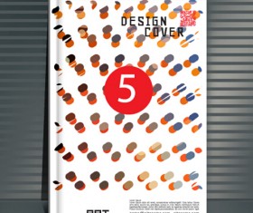 Book cover modern design vector 17