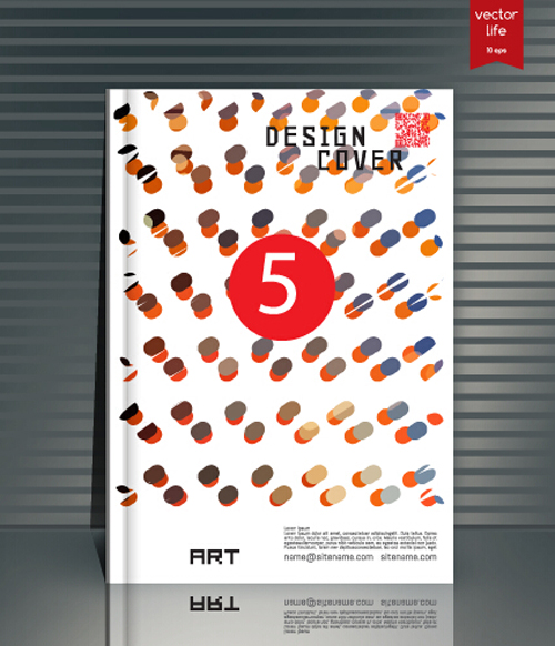 Book cover modern design vector 17