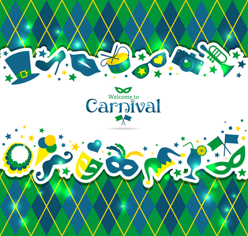 Brazil carnival creative background vector 01