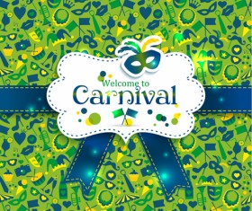 Brazil carnival creative background vector 02