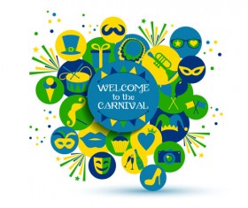 Brazil carnival creative background vector 03