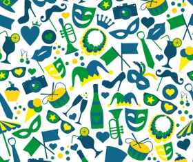 Brazil carnival seamless pattern vector