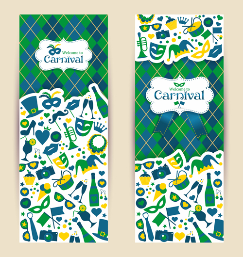 Brazil carnival vertical banner design vector