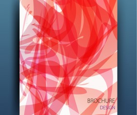 Business brochure cover red abstract vector